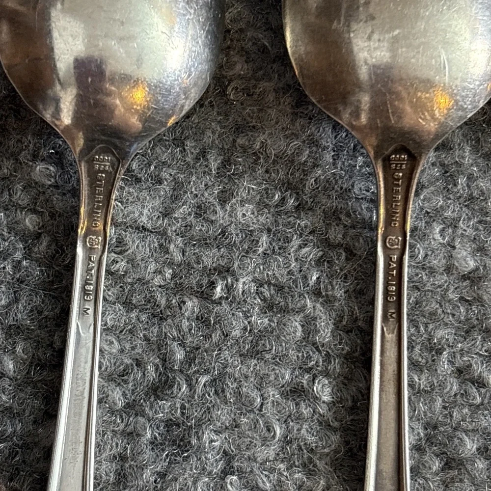 Towle Virginia Carvel Sterling Silver 6 Teaspoons Pat 1919 Monogram H Set